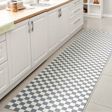 Ainsley Modern Cottage Checkerboard Washable Area Rug
